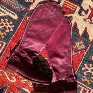 Maroon Riding Boots- genuine leather